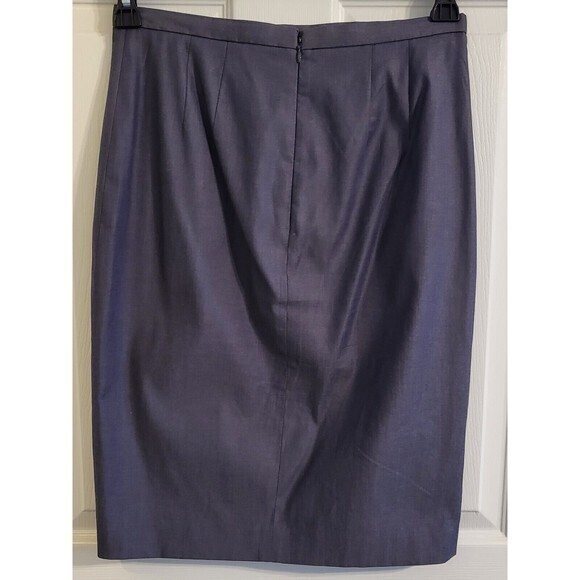 Womens Anne Klein Straight Pencil Cut Wrap Look Skirt Charcoal Gray Size 2 - Picture 3 of 10